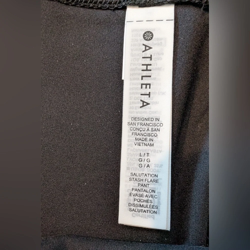 Athleta Women’s Salutation Stash Flare Pants in Black NWT Size Large Tall - Picture 7 of 15
